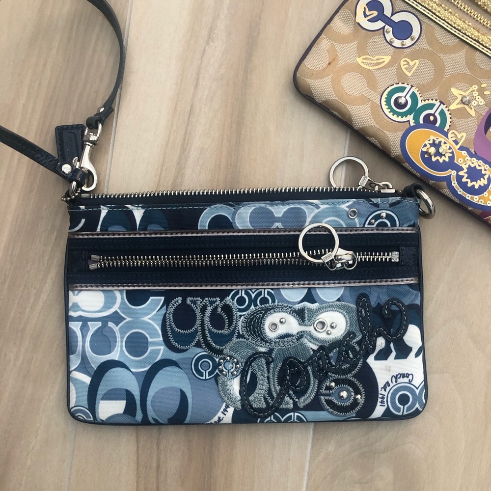 Coach Poppy Collection Double Zip Wristlet - image 3